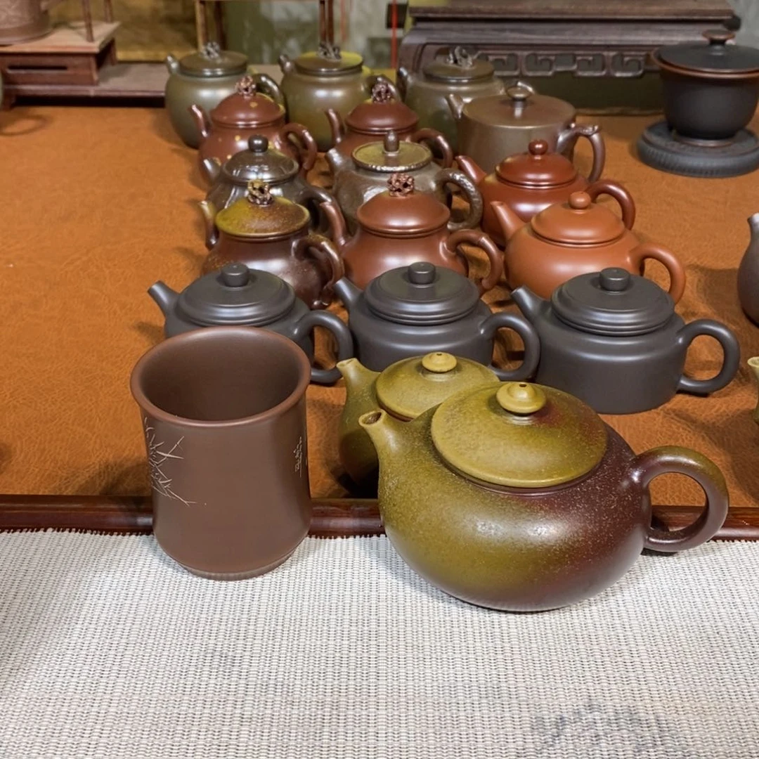 南*堂坭兴陶柴烧壶180ml坭兴陶手工制作