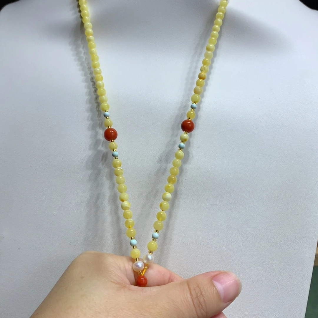 蜜蜡未镶嵌颈饰4.7mm