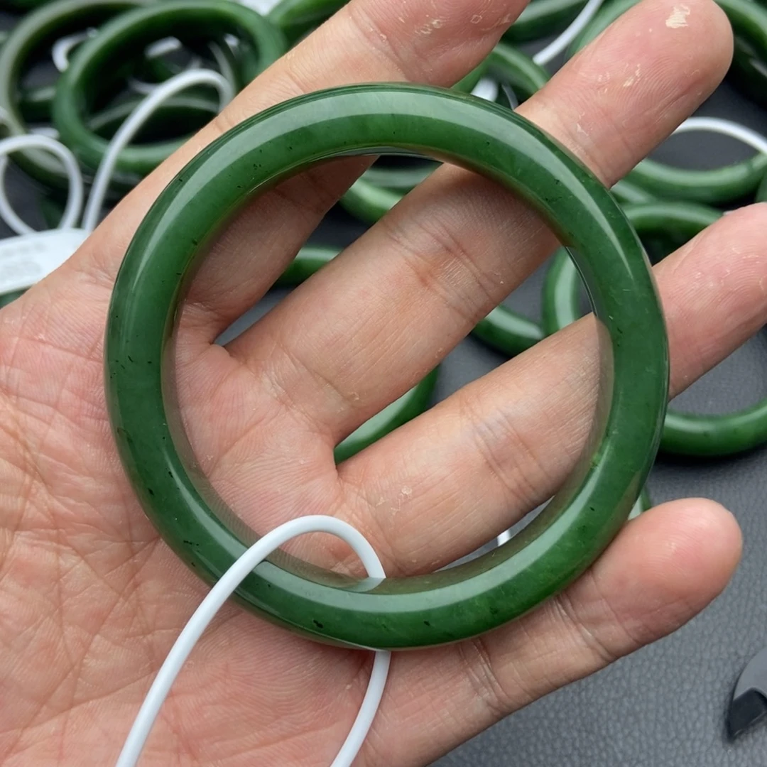 和田玉（碧玉）未镶嵌手镯30-58.2