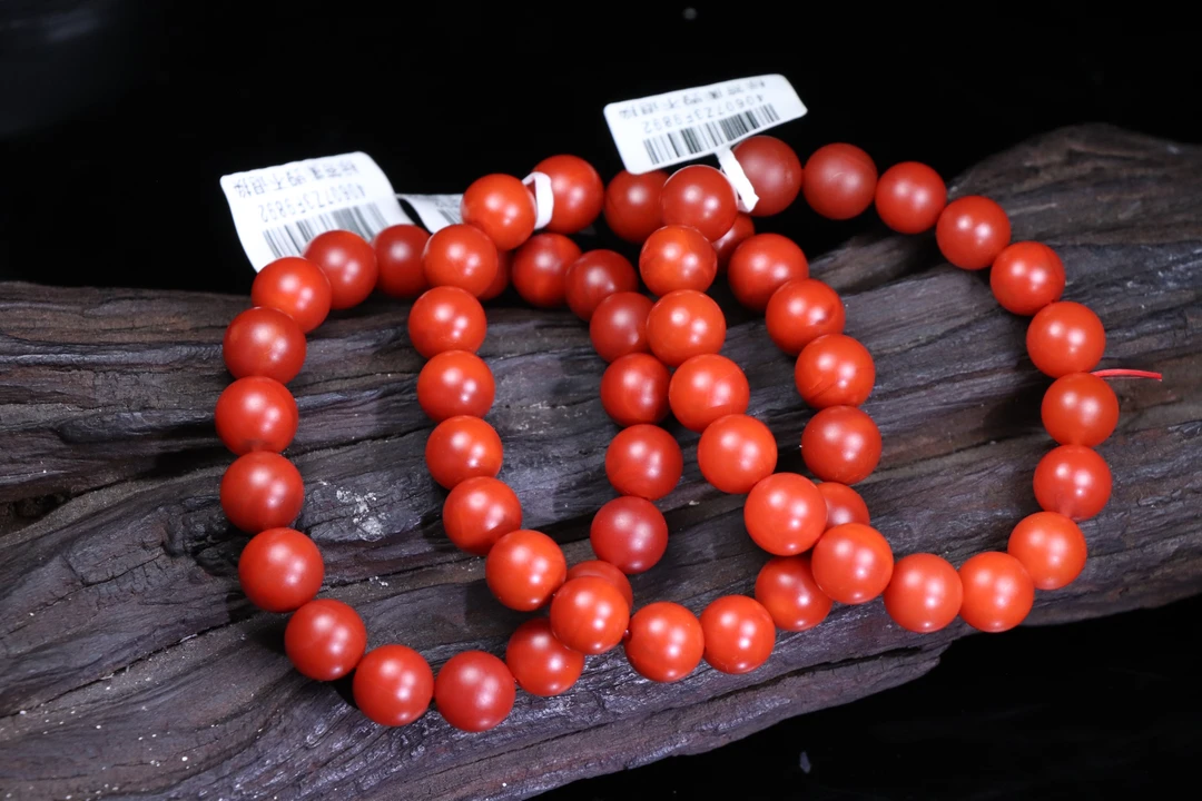 1原矿无优化天然南红保山廊坡锦红单圈10mm左右多样性发一条