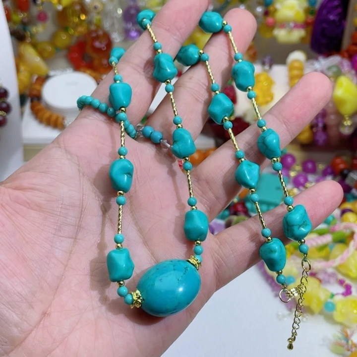 75号设计款蓝色项链