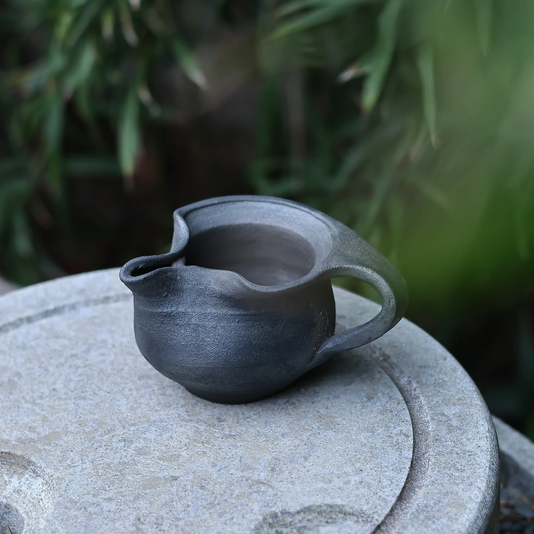 【柿间浅憩】全手工*侧把公道（大）*茶道零配