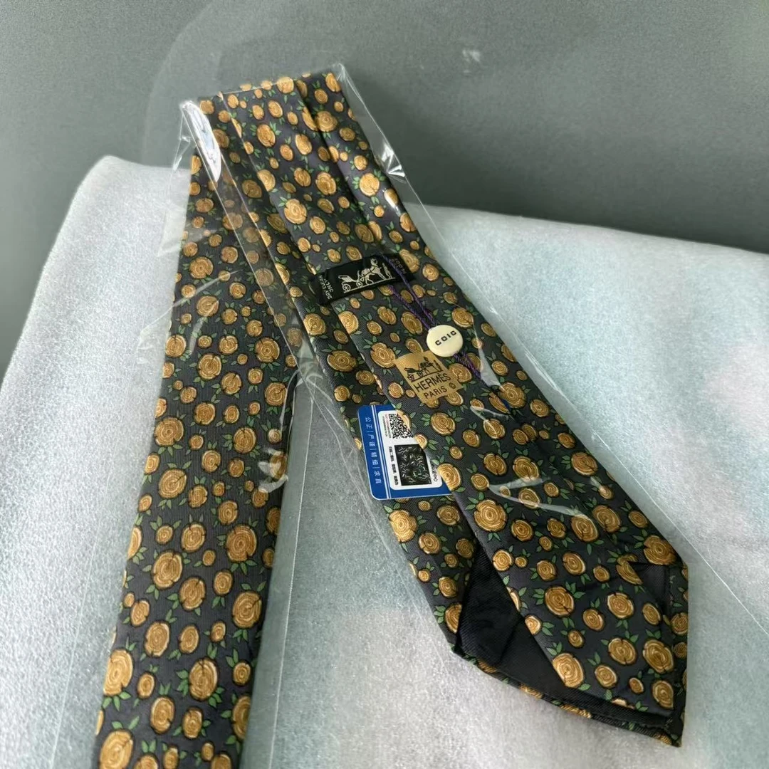 95新 Hermes/爱马仕 乱乱子中古/领带/91963