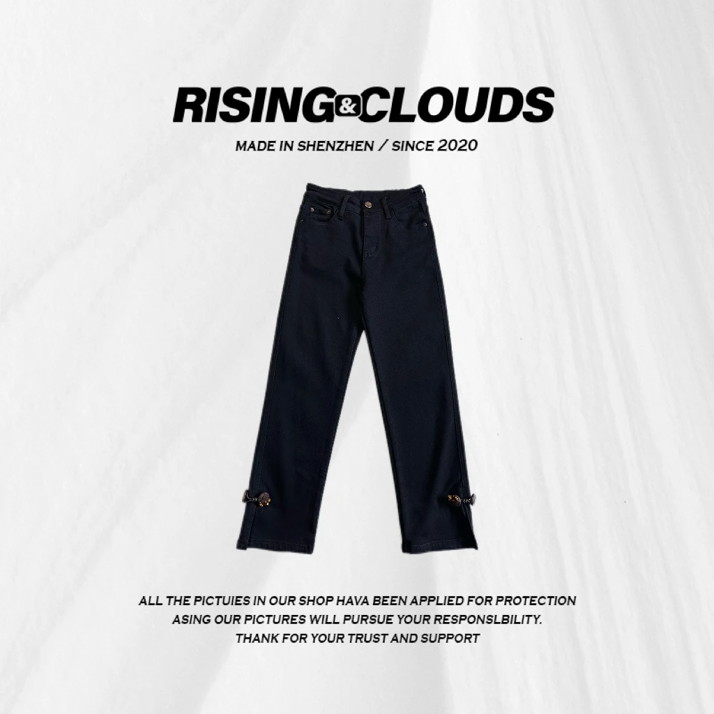 RISING&CLOUDS【小云姐】深圳南油设计感九分烟管裤090530