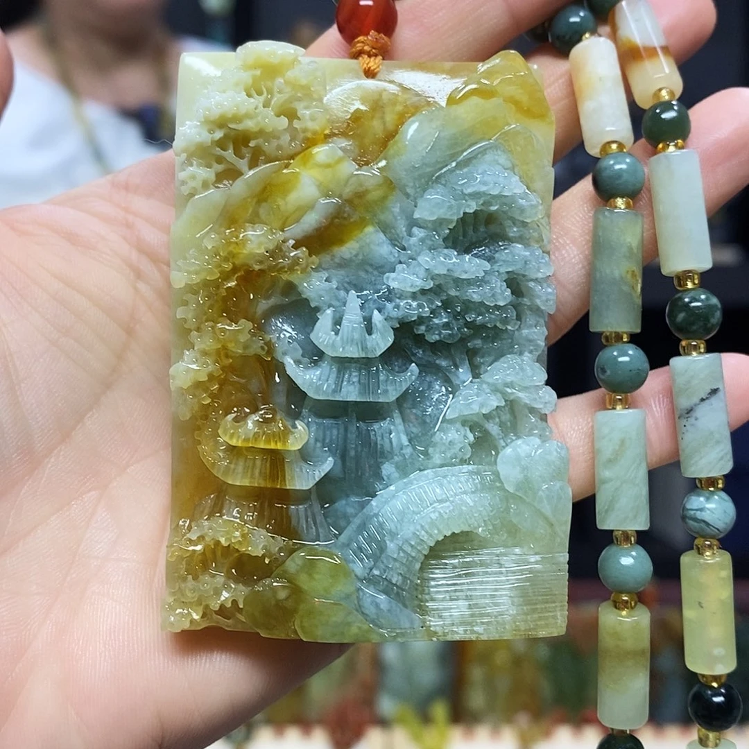 未镶嵌岫玉挂件吊坠