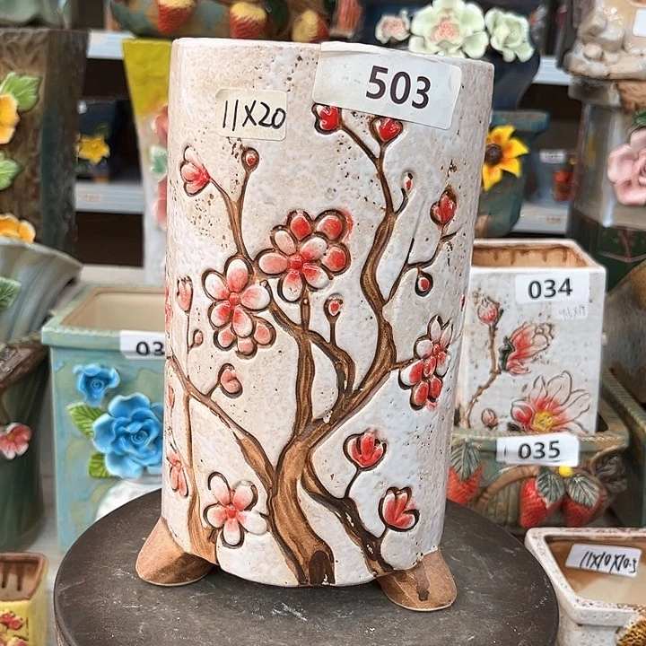 紫砂花盆粗陶材质多肉花盆