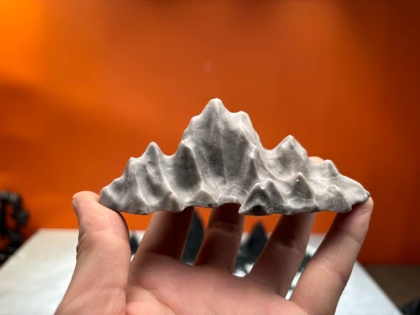 灵璧石山子奇石摆件 灵璧石摆件 禅意空间长12宽5高4.5