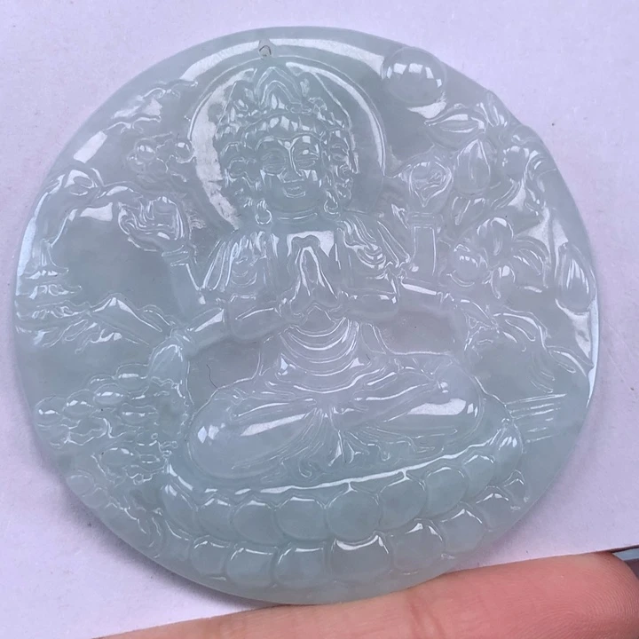 颈饰未镶嵌翡翠千手观音吊坠