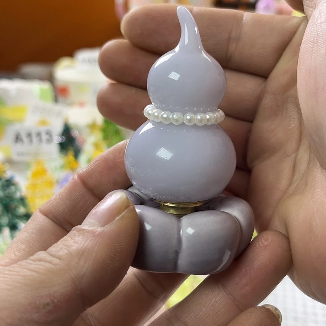 陶景德镇陶瓷底座转转紫色