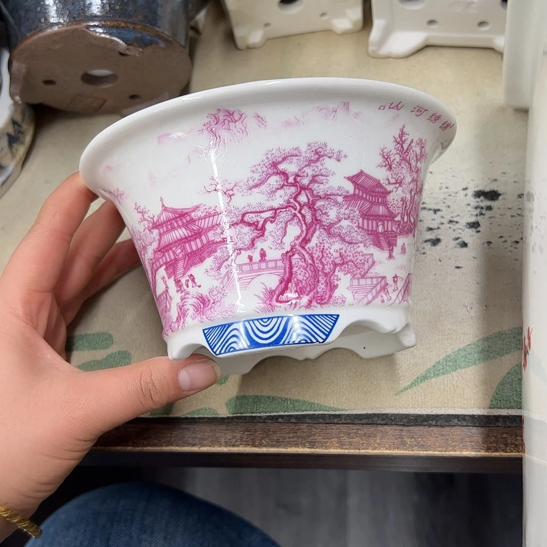 紫砂花盆222号瑕疵15/8cm