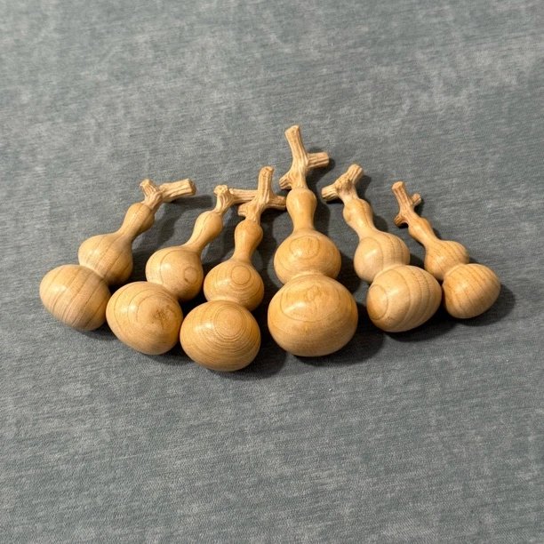 原木龙头葫芦手工雕桃木葫芦车挂件纯桃木老料 精品实木