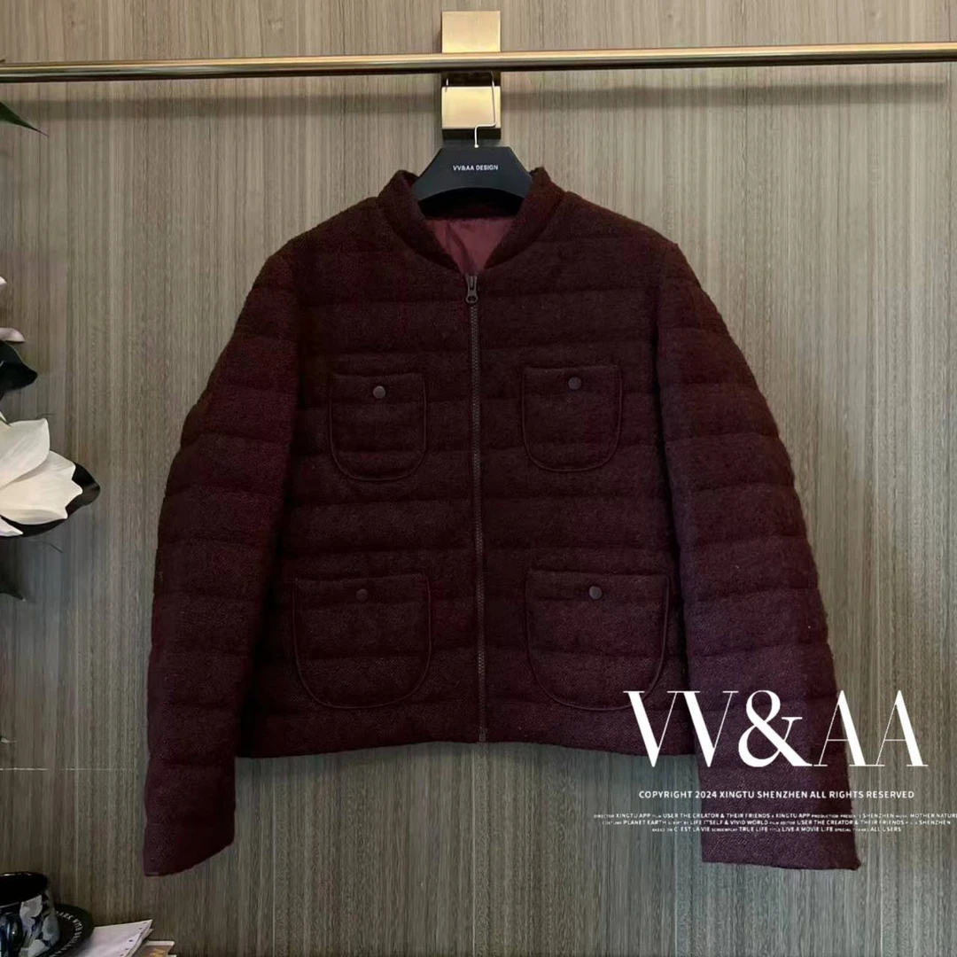 VV&AA 满天星亮片双拉链短款鹅绒外套 LXY4849