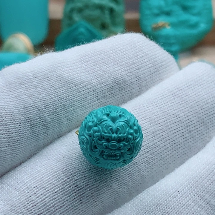 未镶嵌绿松石龙珠