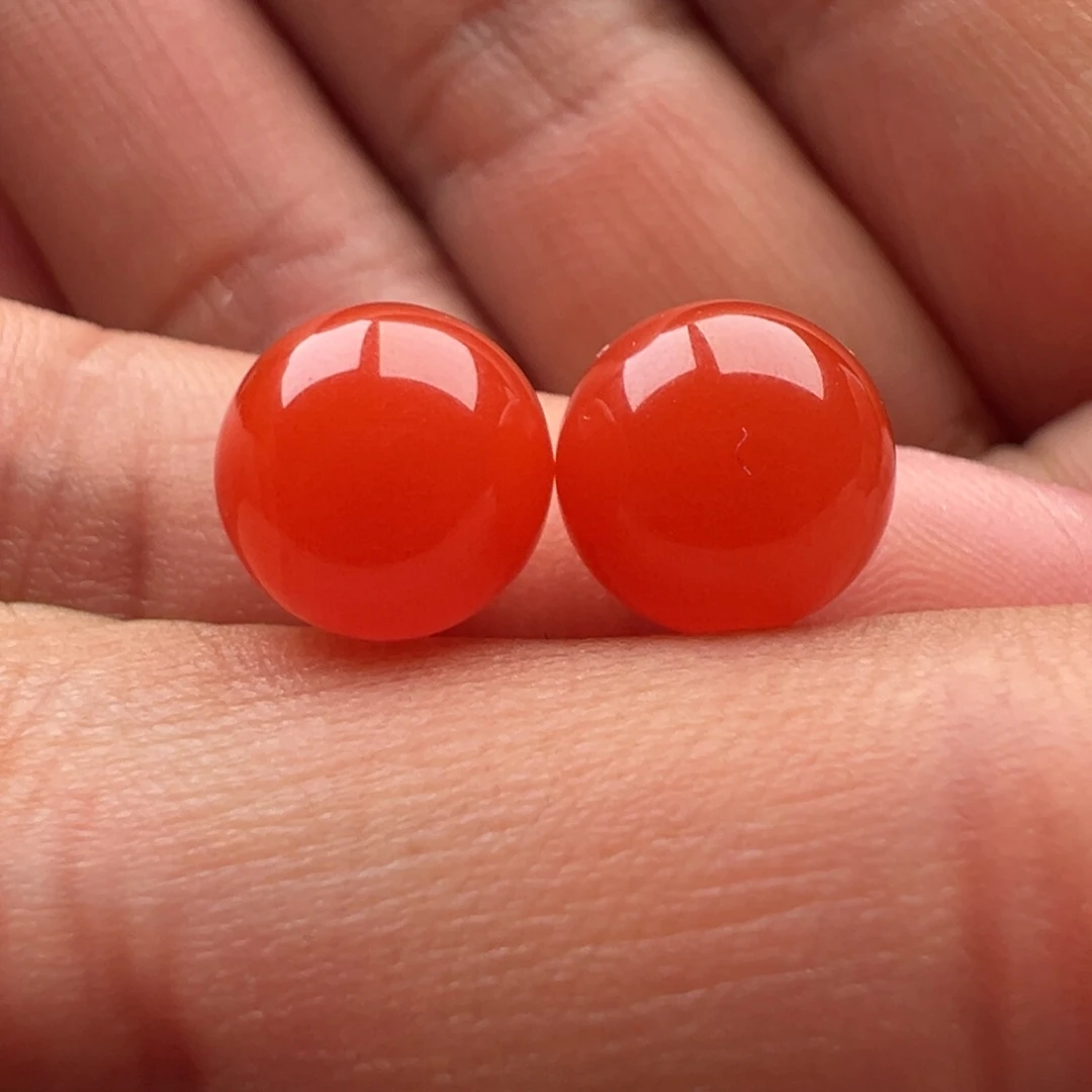 南红玛瑙未镶嵌圆珠9.4