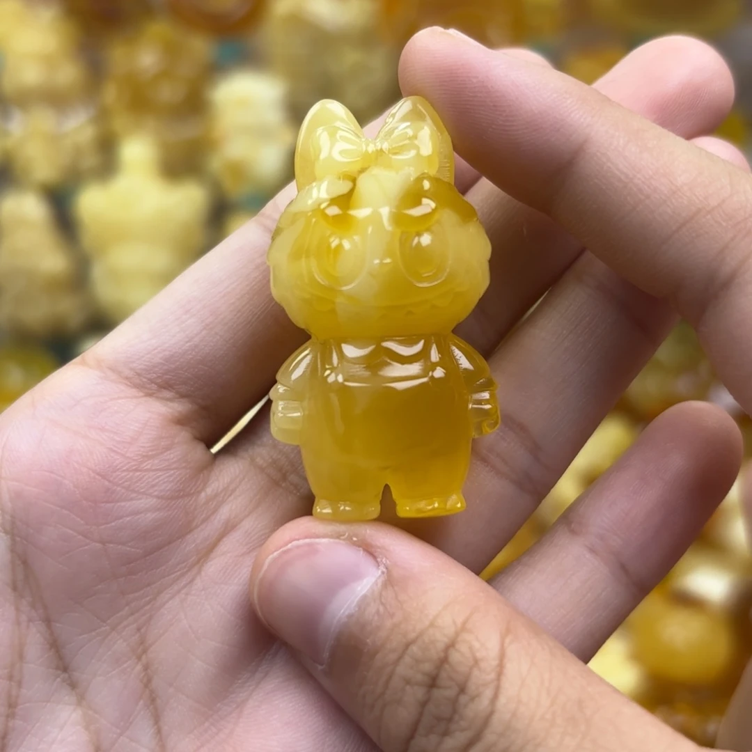 未镶嵌蜜蜡裸石蜜蜡吊坠打孔不退不换