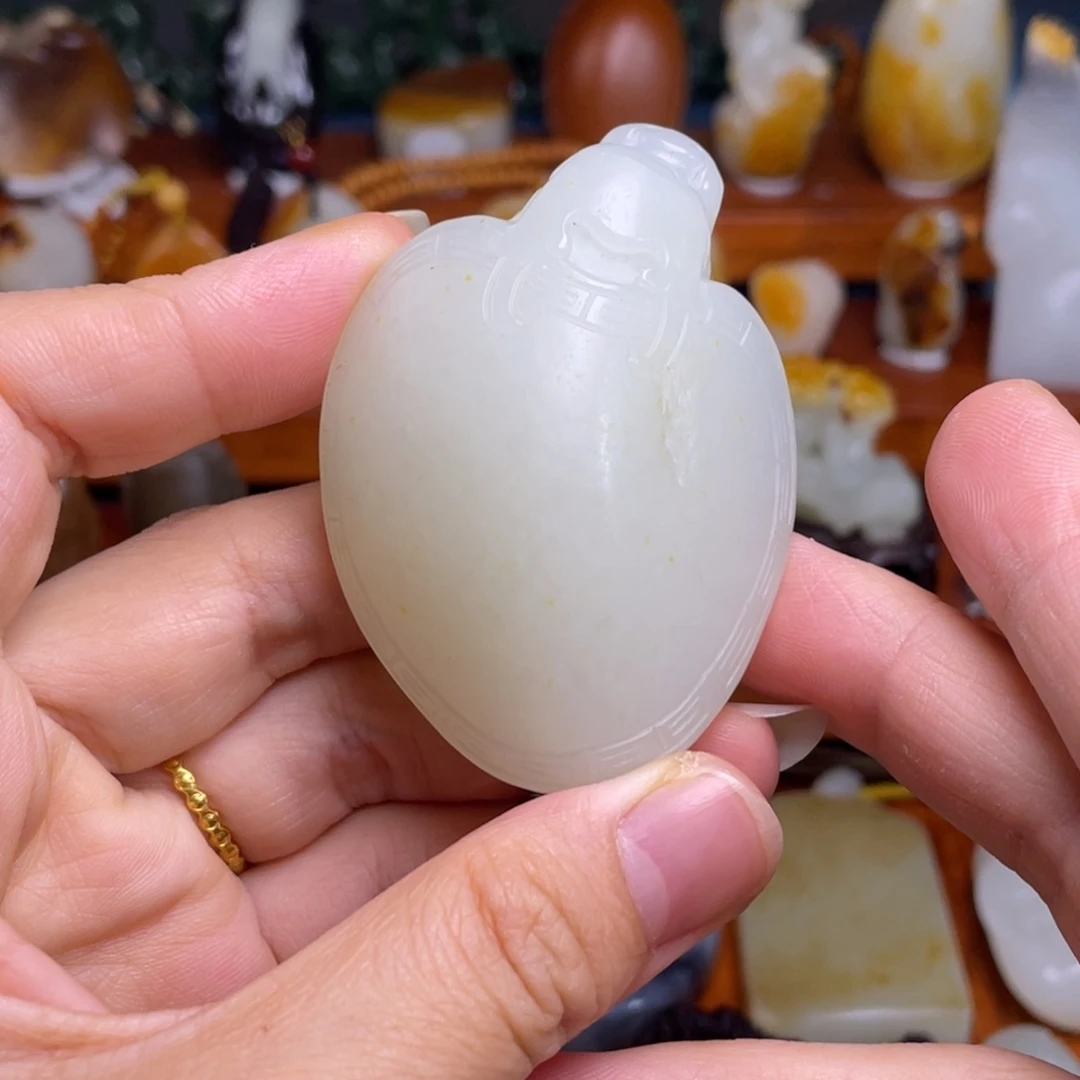 和田玉未镶嵌颈饰清*丶