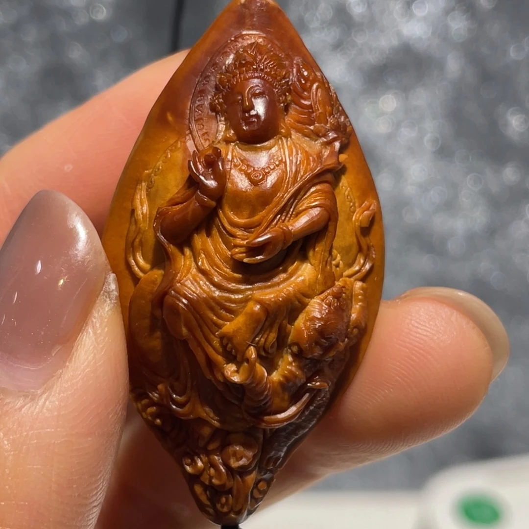 橄榄核吊坠普贤菩萨