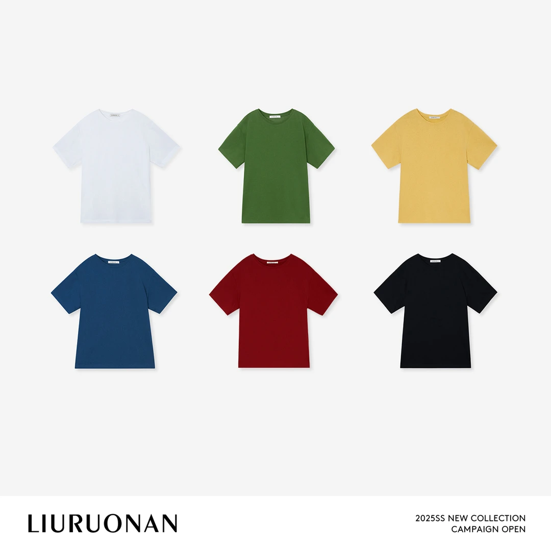 LIURUONAN 25SS【马蒂斯色系凉感tee】圆领短袖T恤百搭舒适上衣女