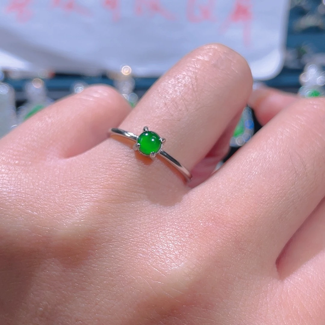 银S925镶嵌戒指翡翠