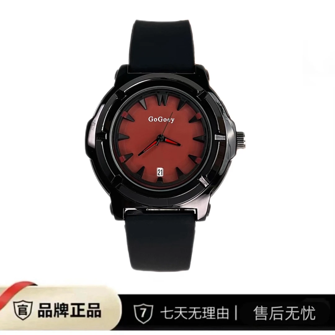 女士轻奢小众设计高级感时尚简约潮酷大表盘黑撞红石英手表G299