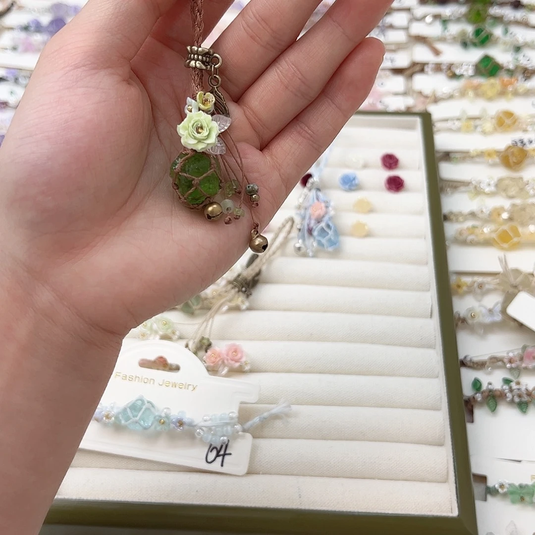 琉璃非金属深绿色吊坠