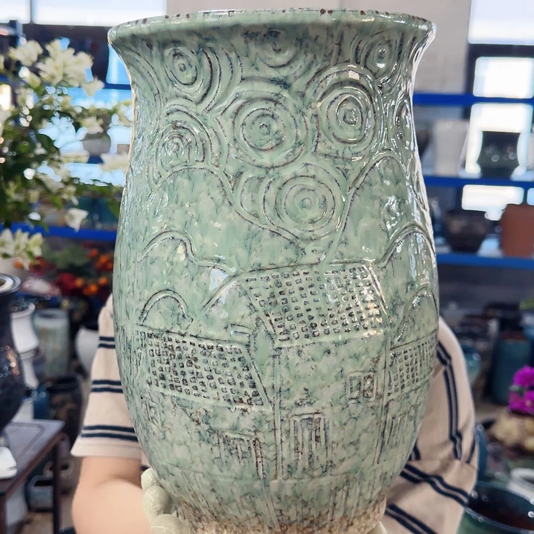 紫砂花盆高30口19