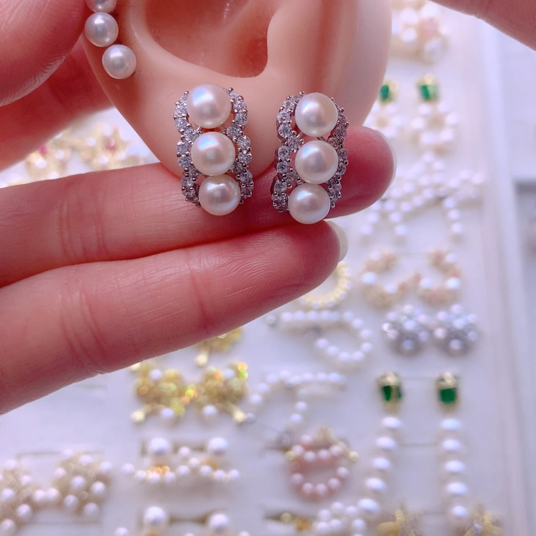 耳饰淡水珍珠合金