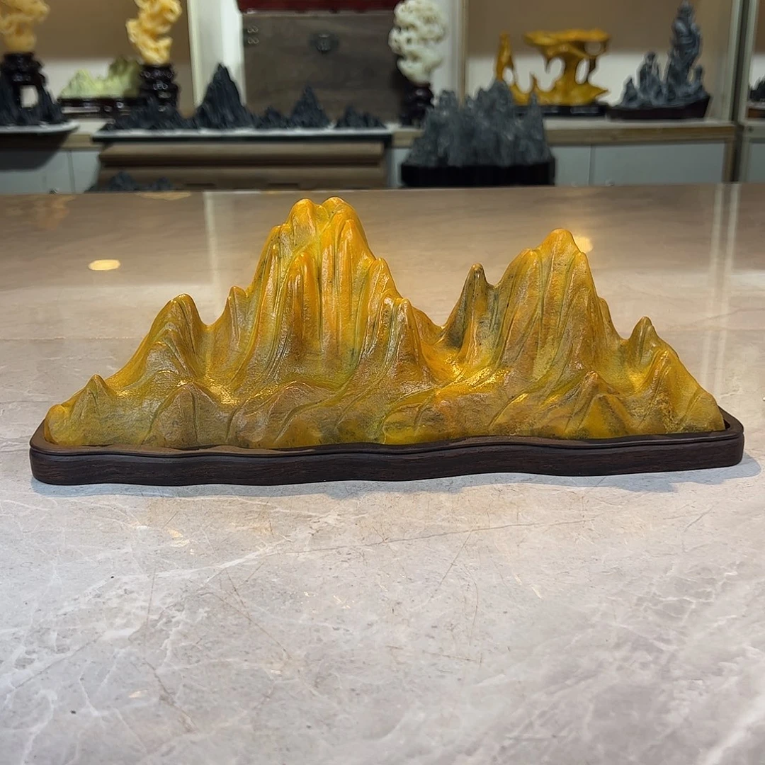 清***中灵璧奇石博览会摆件