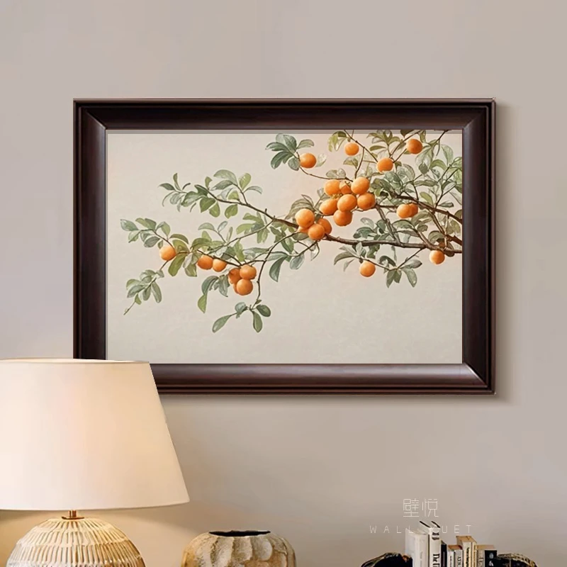 《苹果树》纯手工油画中古风格简约现代风餐厅卧室装饰画