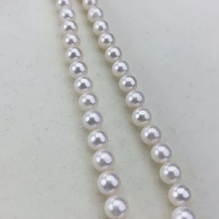 淡水珍珠颈饰银S925镶嵌卡8极光冷白