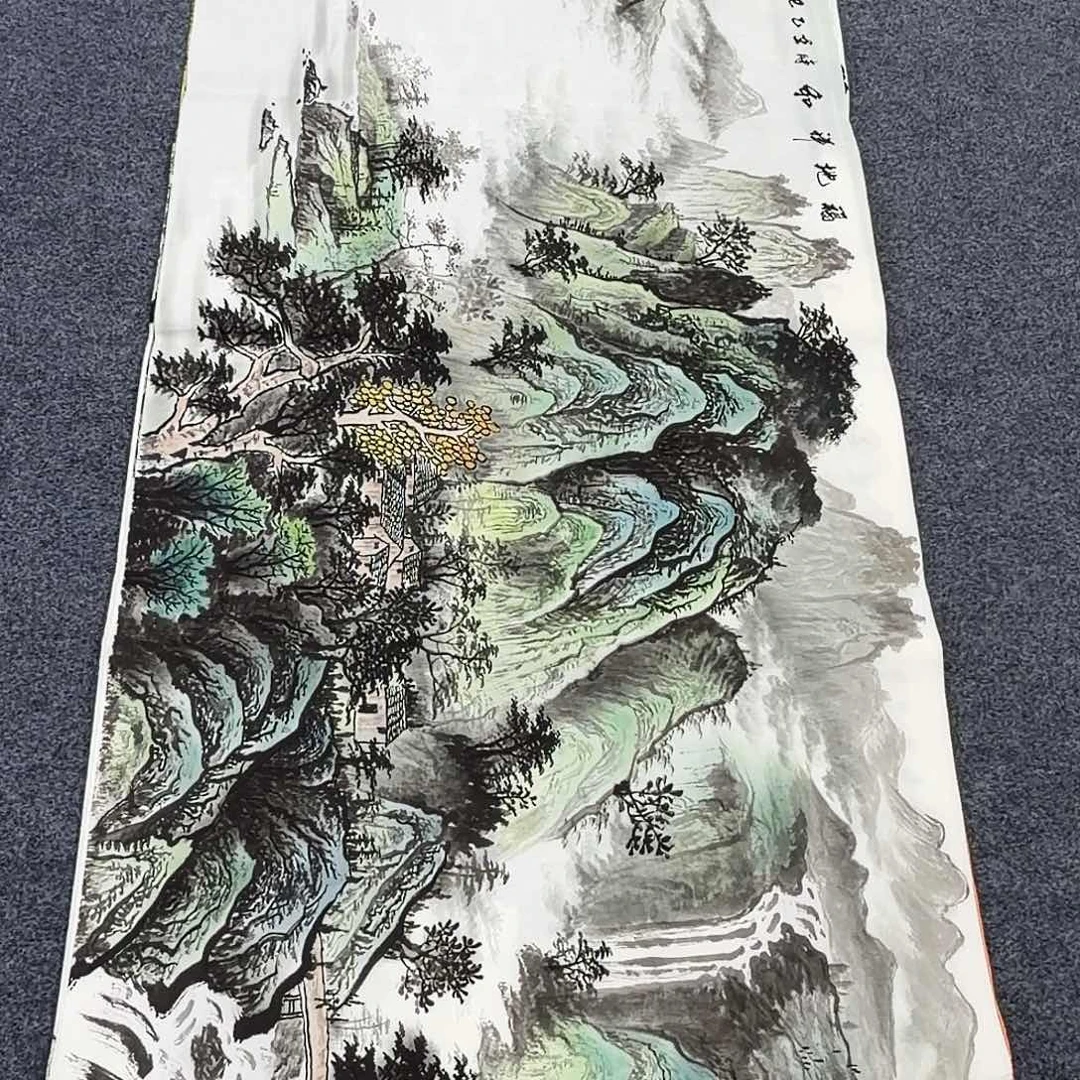 国画作品小姐姐放漏中