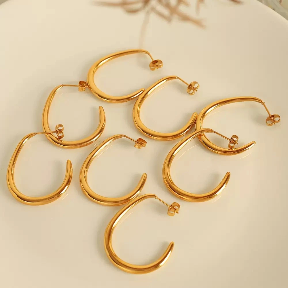 黛芙琦/黛芙琦 钛钢耳饰 爆款不掉色高级感几何复古耳环 轻奢