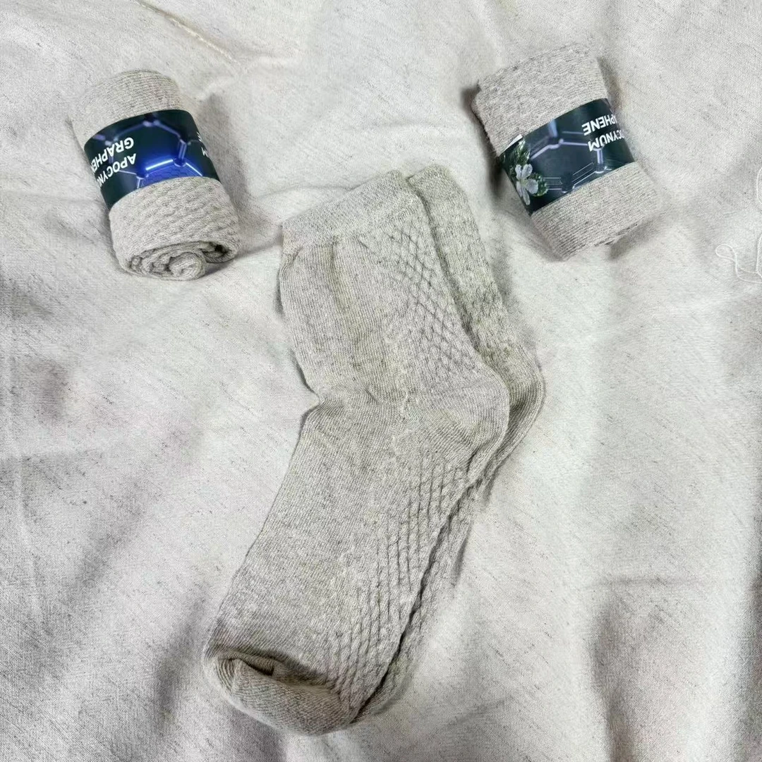 罗布麻石墨烯恒温保暖袜子一盒（五双装）