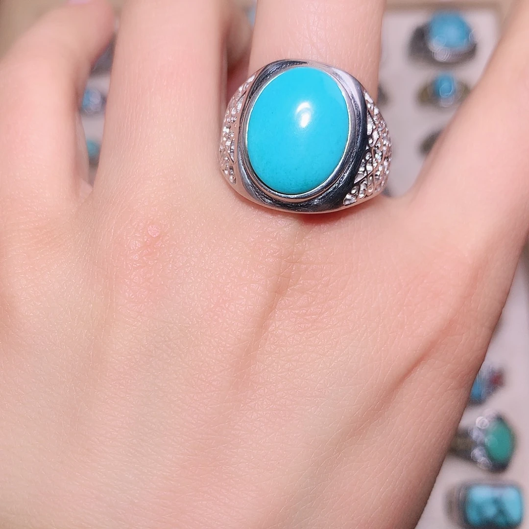 绿松石银S925镶嵌挂件