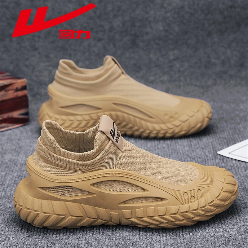 回力男鞋夏季透气飞织网面运动鞋男士软底轻便休闲百搭一脚蹬潮鞋