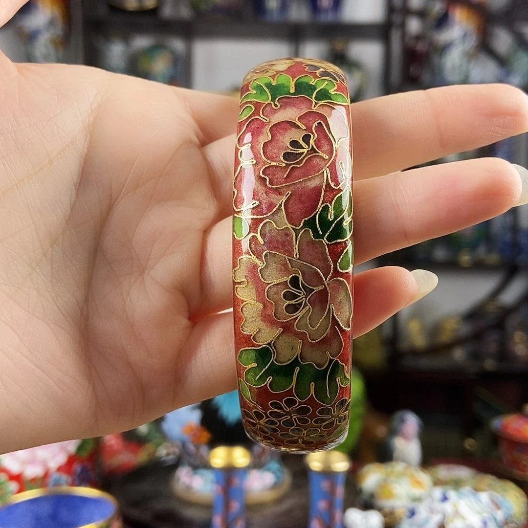 丨***l铜红色老银蓝开口镯