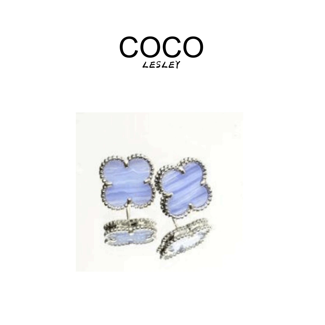 铜合金贝壳耳饰 COCO【Aihambra】镀K金 轻奢女士耳钉