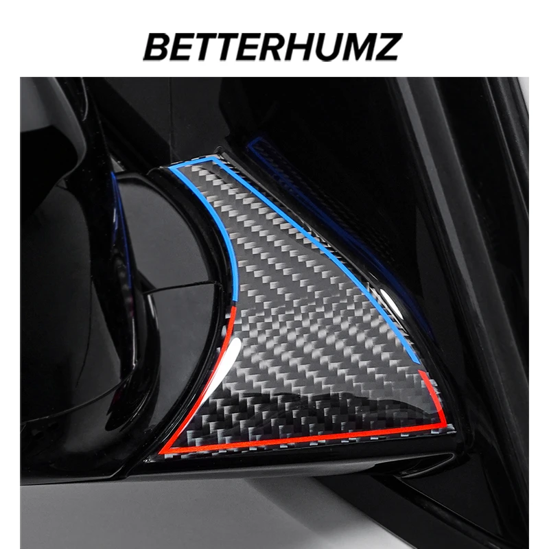 适用宝马X3X4改装碳纤维后视镜装饰贴G01G02倒车镜个性外饰保护贴