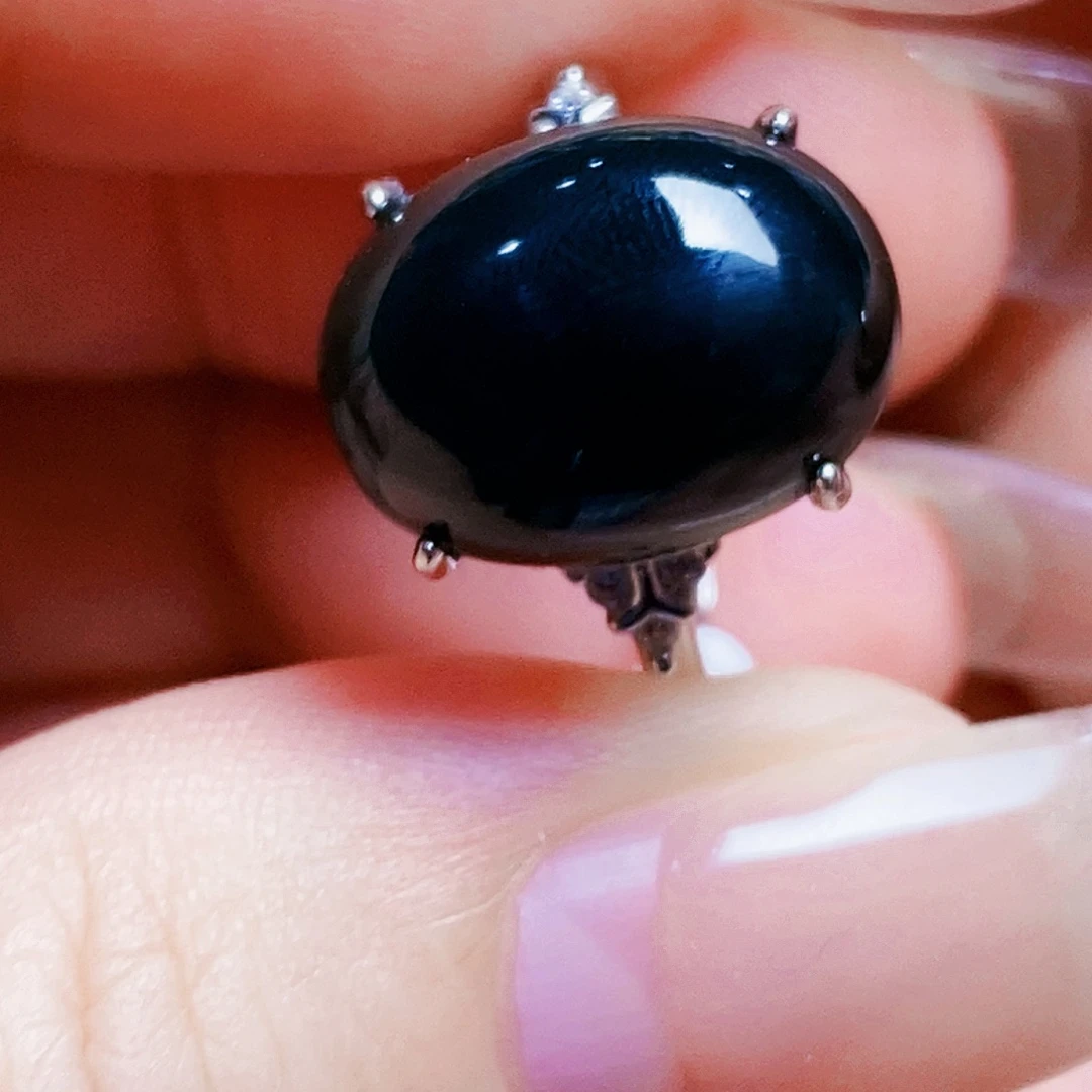 恋***子翡翠银S925镶嵌戒指