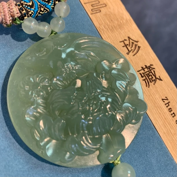 【 玉韵凤穿牡丹佩 】色标湖水库大甜原创定制天然岫玉璎珞玉佩