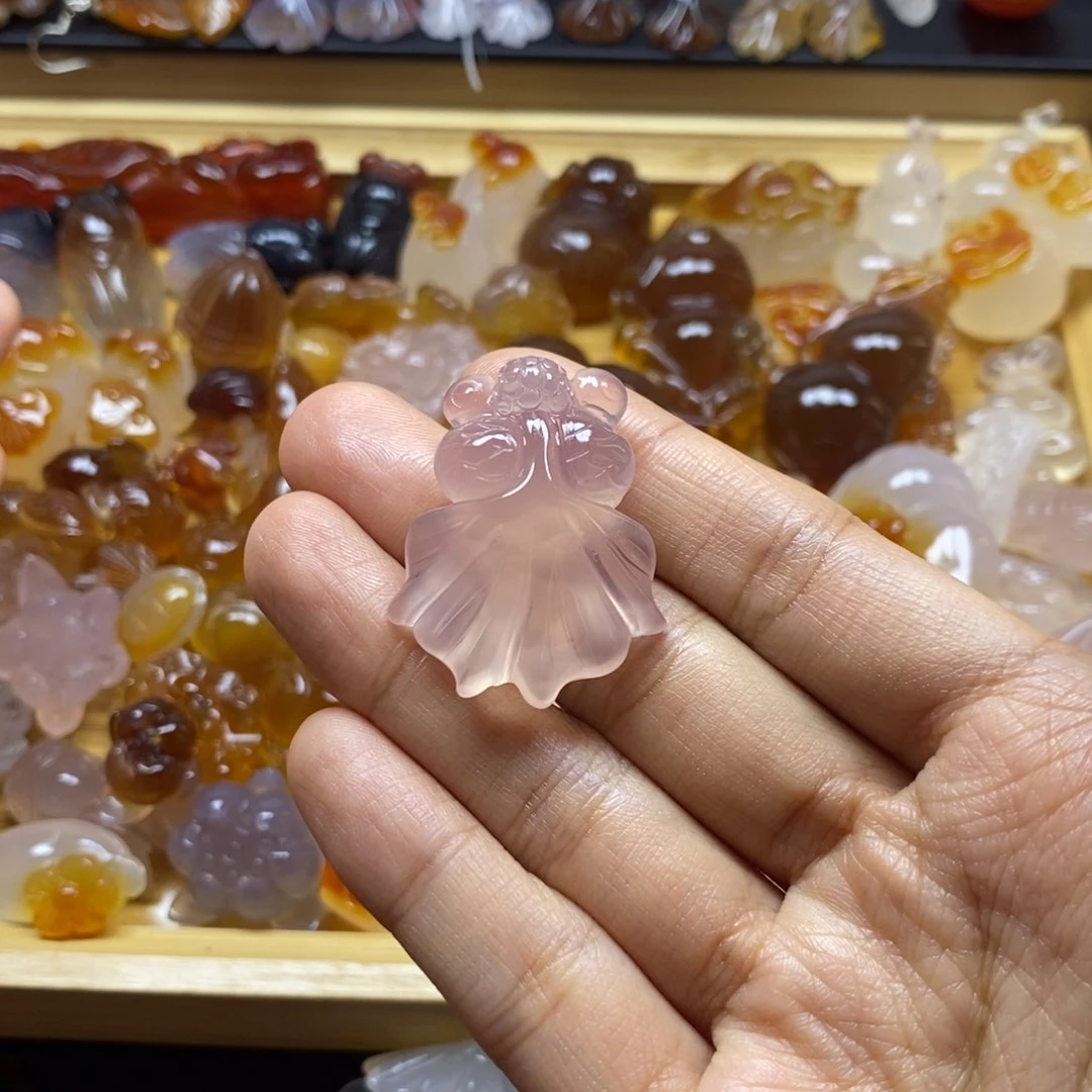 玛瑙/玉髓颈饰未镶嵌冰*