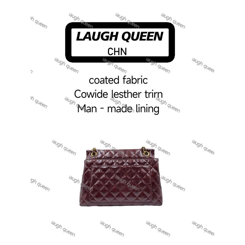 Laugh Queen手工打造真皮女士潮流包包 折叠 0374 红色 31cm