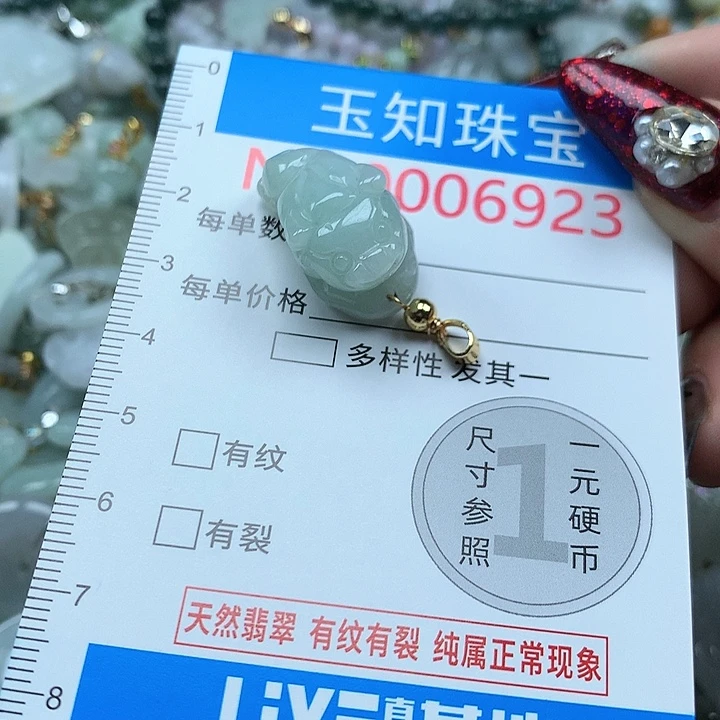 翡翠未镶嵌颈饰6923