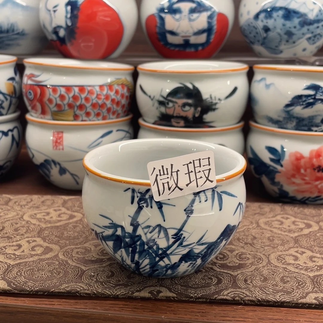 微瑕釉下彩纯手绘