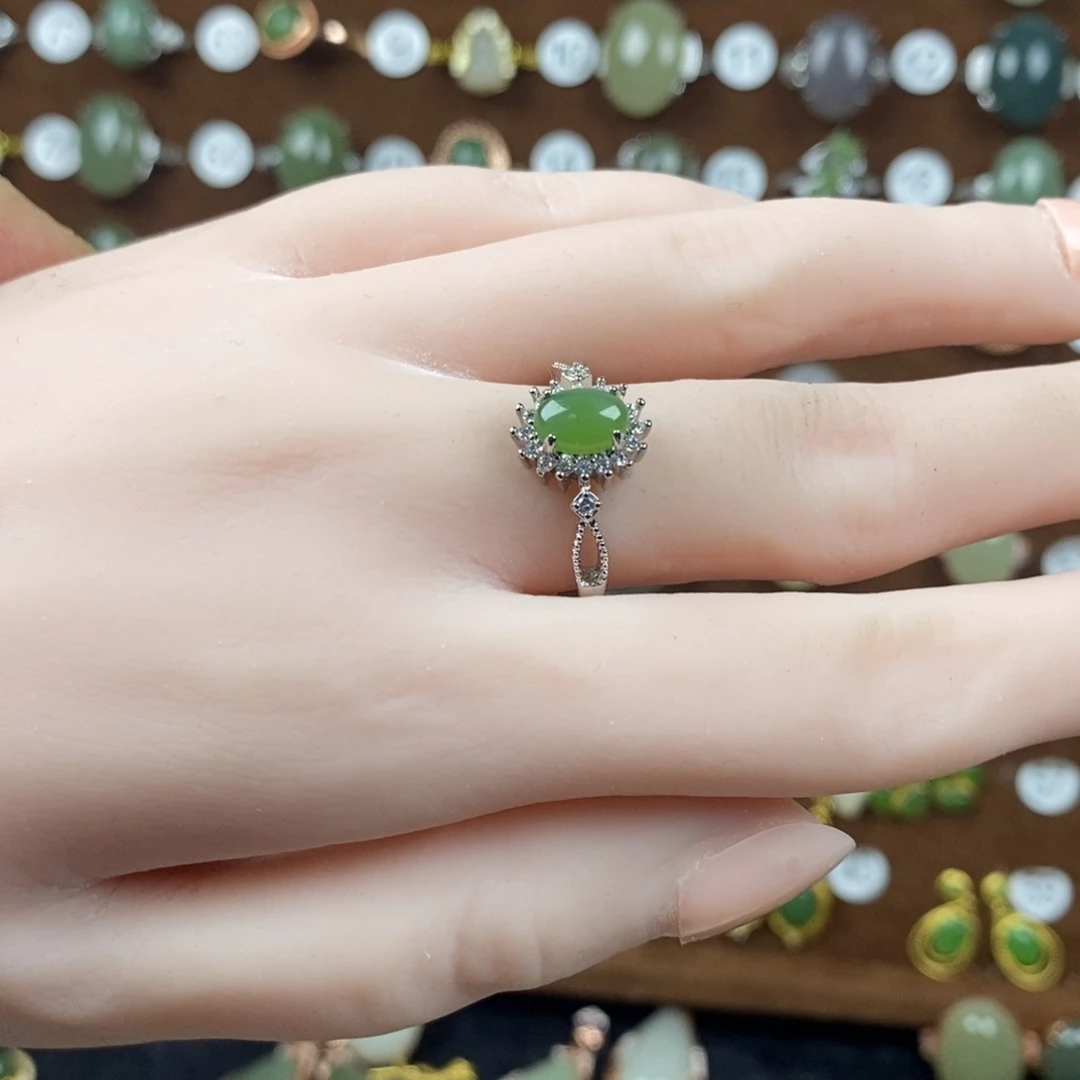 和田玉（碧玉）戒指合金