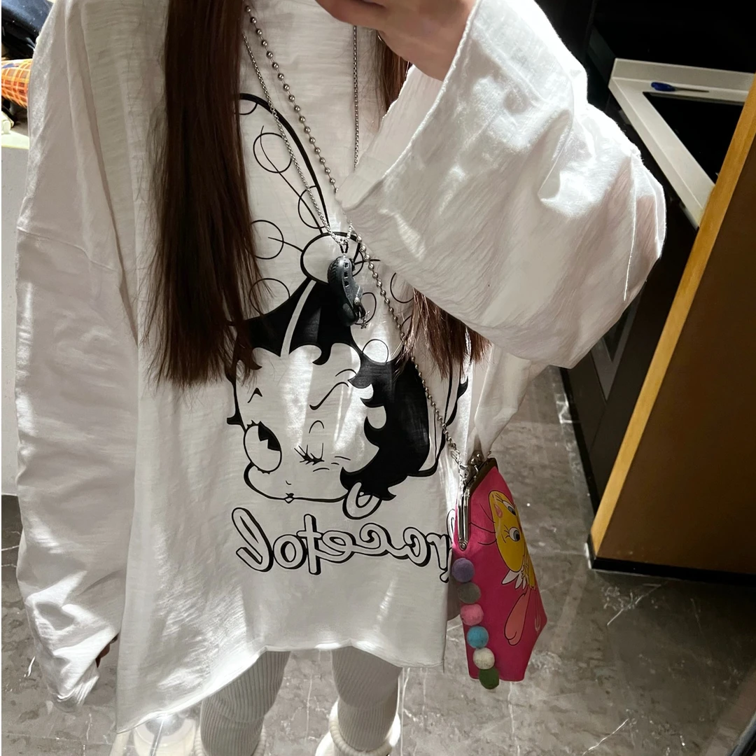 【艺艺推荐】秋季新款 可爱图案显瘦打底T恤 S475