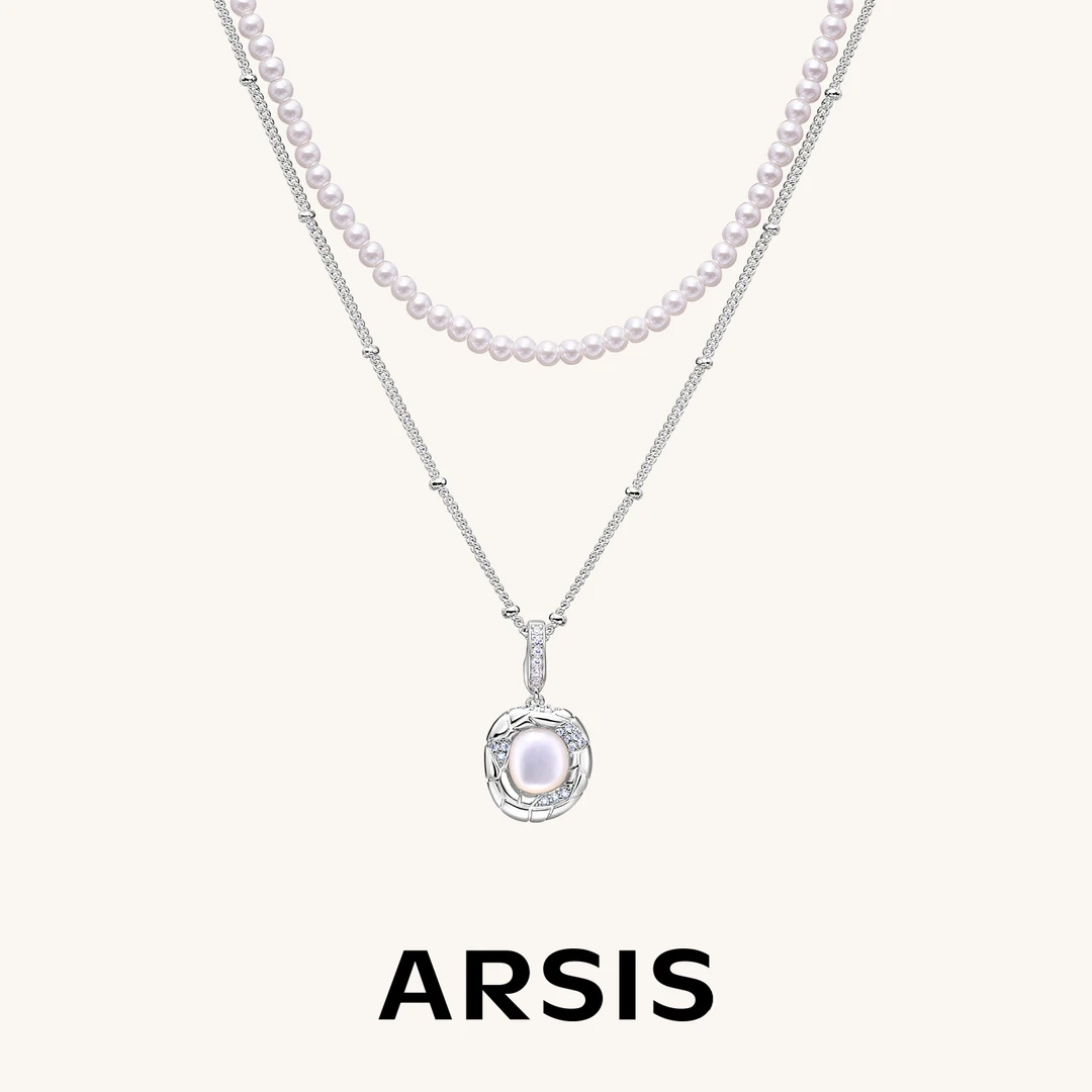 ARSIS蛇纹鸿运双层叠链项链时尚叠戴小众设计高级感简约七夕礼物