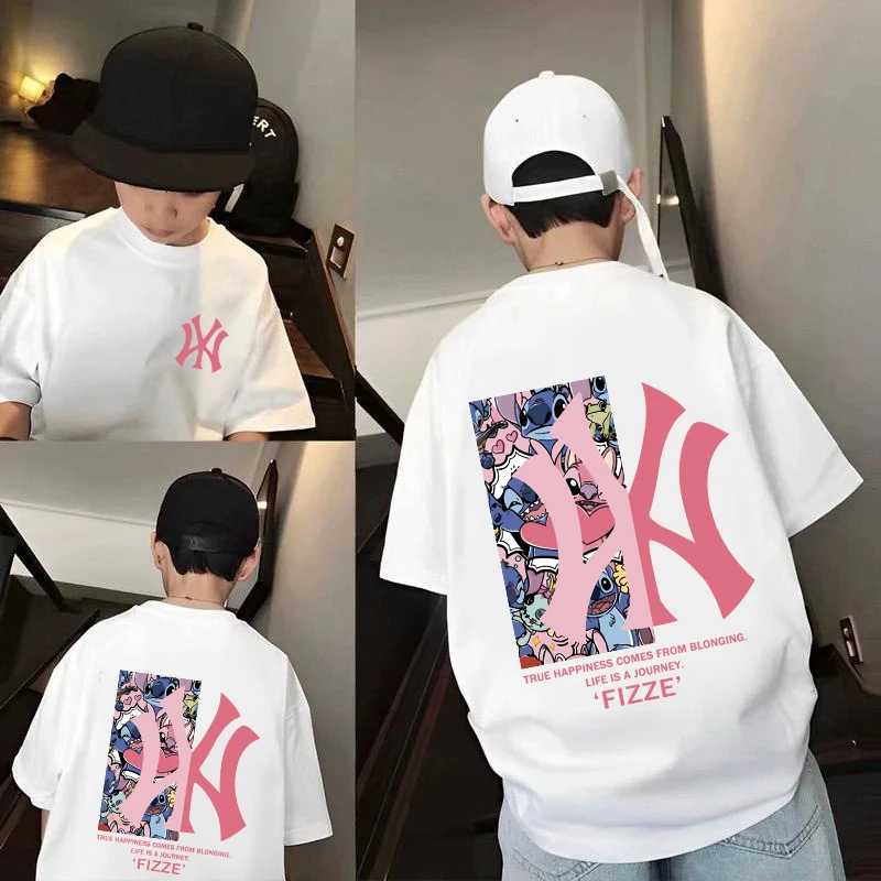 短袖t恤新款夏季儿童透气纯棉上衣童装体恤男孩运动男童半袖