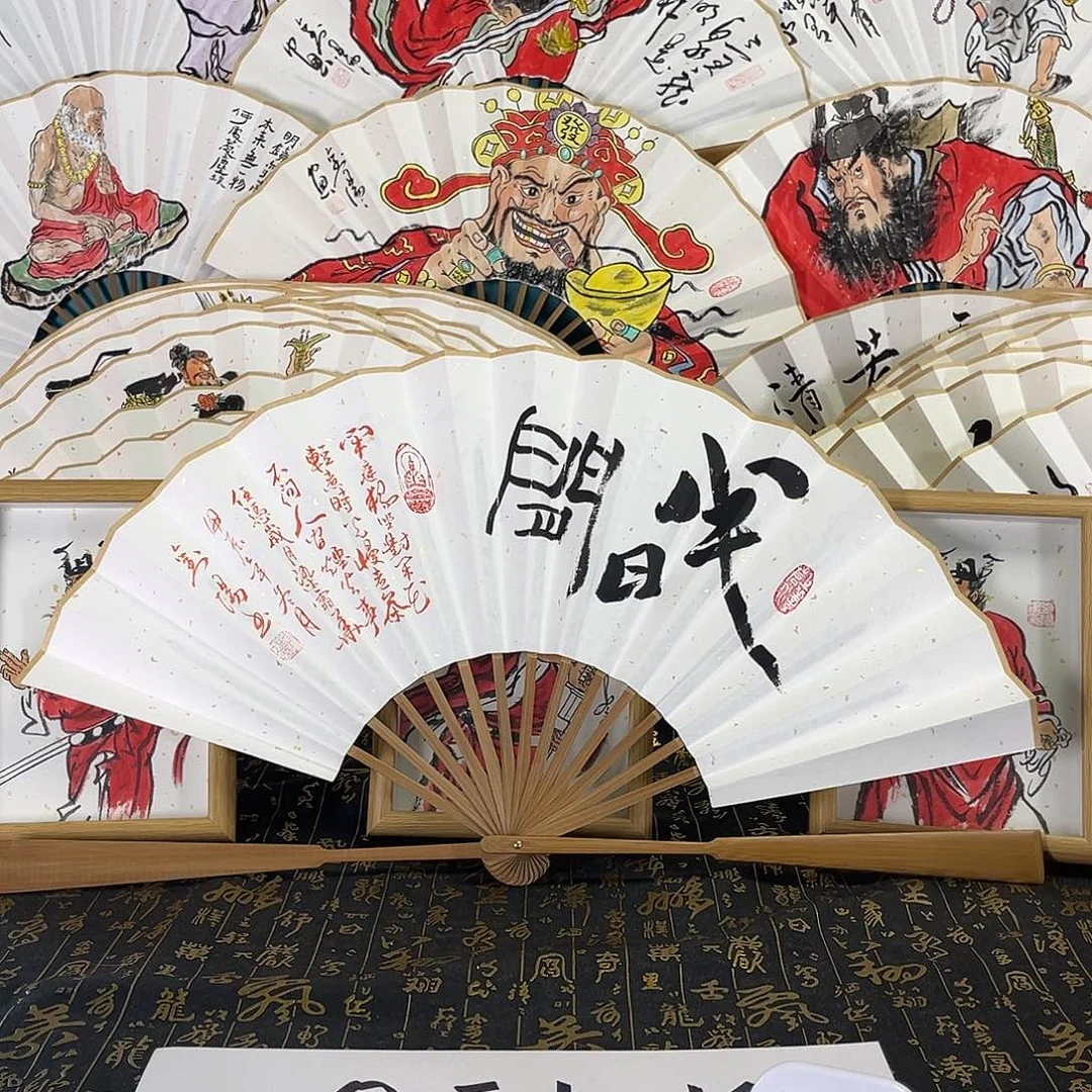 国画秦*风手绘折扇一把