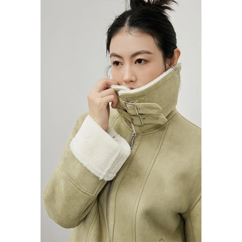 【特价捡漏】绿豆糕外套皮毛美洋MEIYANG